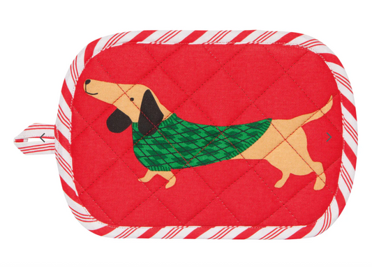 Holiday Hounds Shaped Potholder