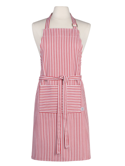 Red Stripe Chef Apron