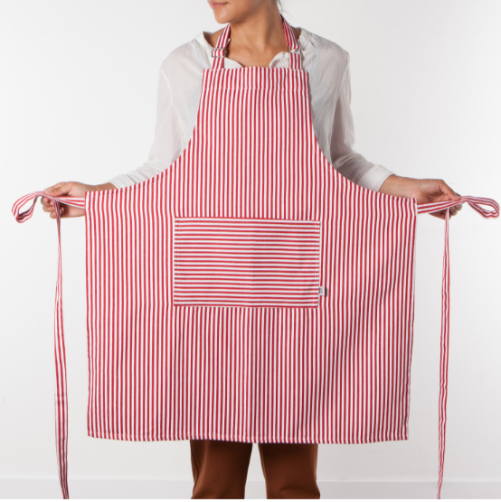 Red Stripe Chef Apron