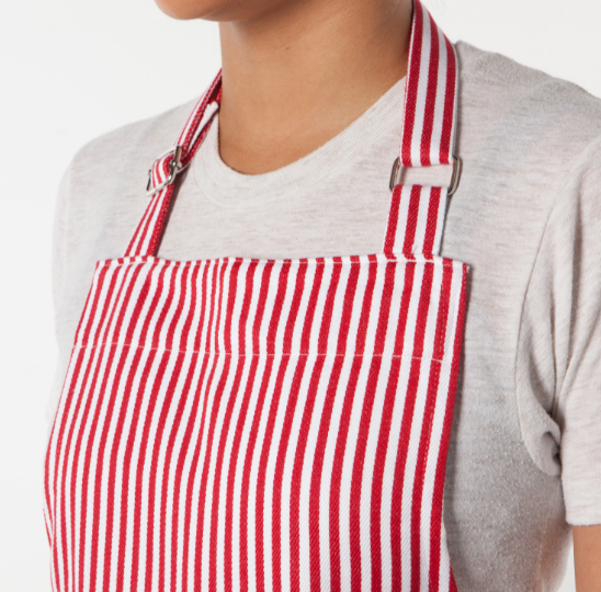 Red Stripe Chef Apron