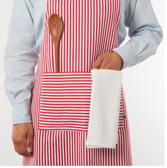 Red Stripe Chef Apron