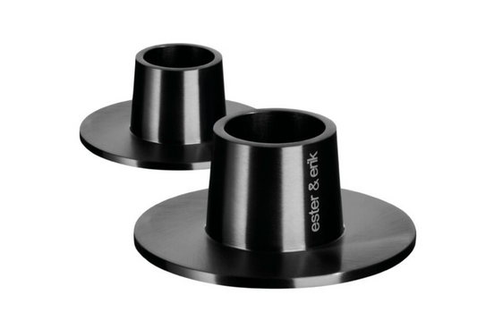 Ester & Erik Candle Holder: Shiny Black
