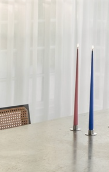 Ester & Erik Taper Candle (set of 2): Cornflower