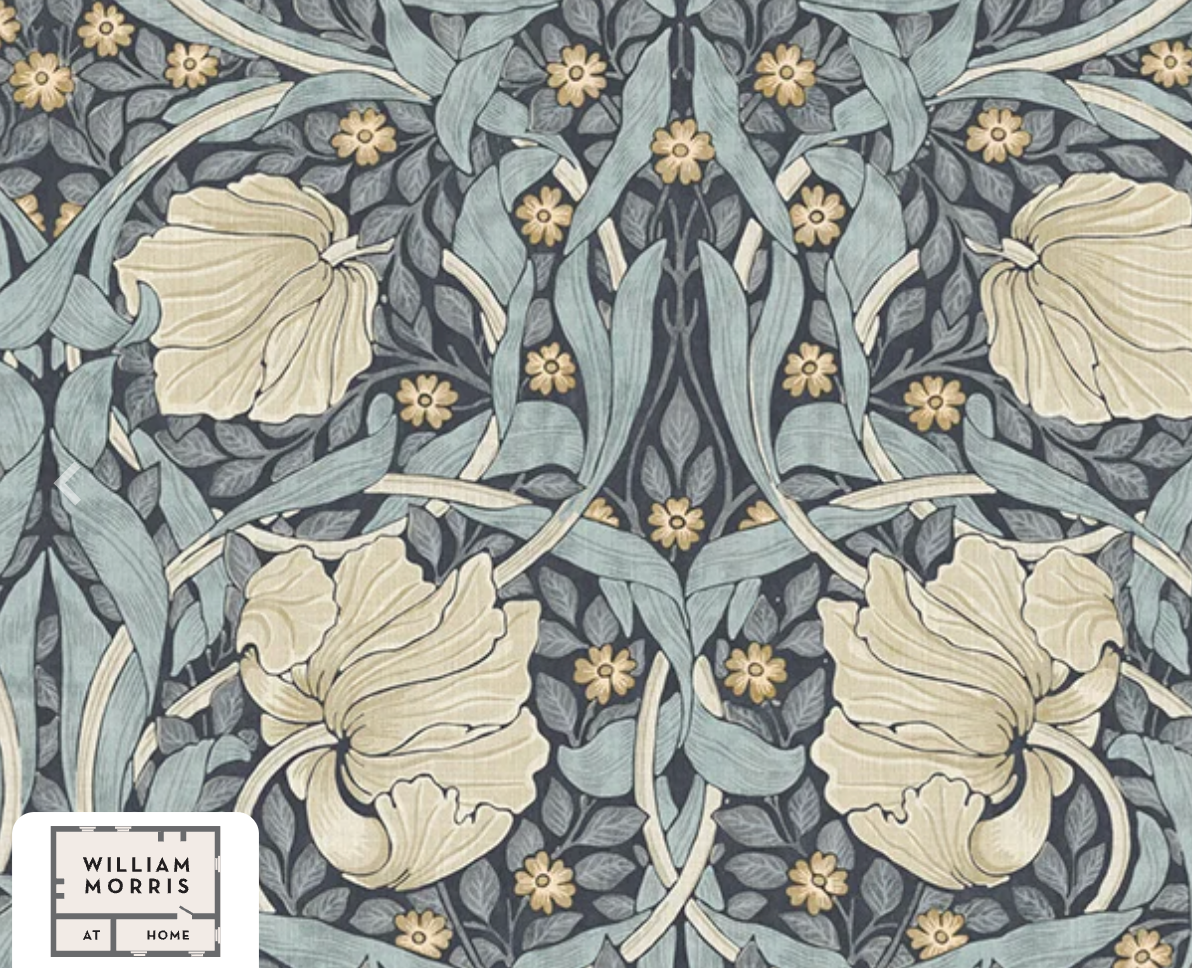 William Morris Pimpernel, Indigo - Roman Blind