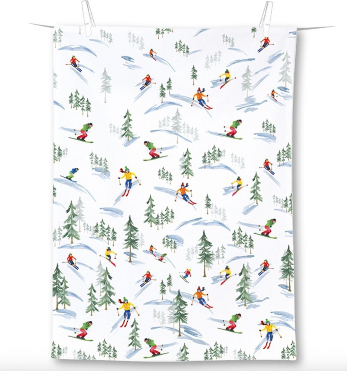 Down the Slope Tea Towel