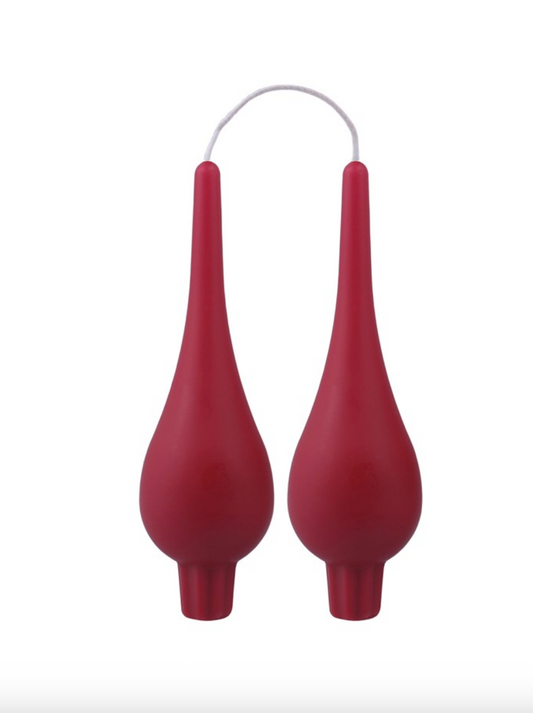 Danish Drop Candle: Dark Red