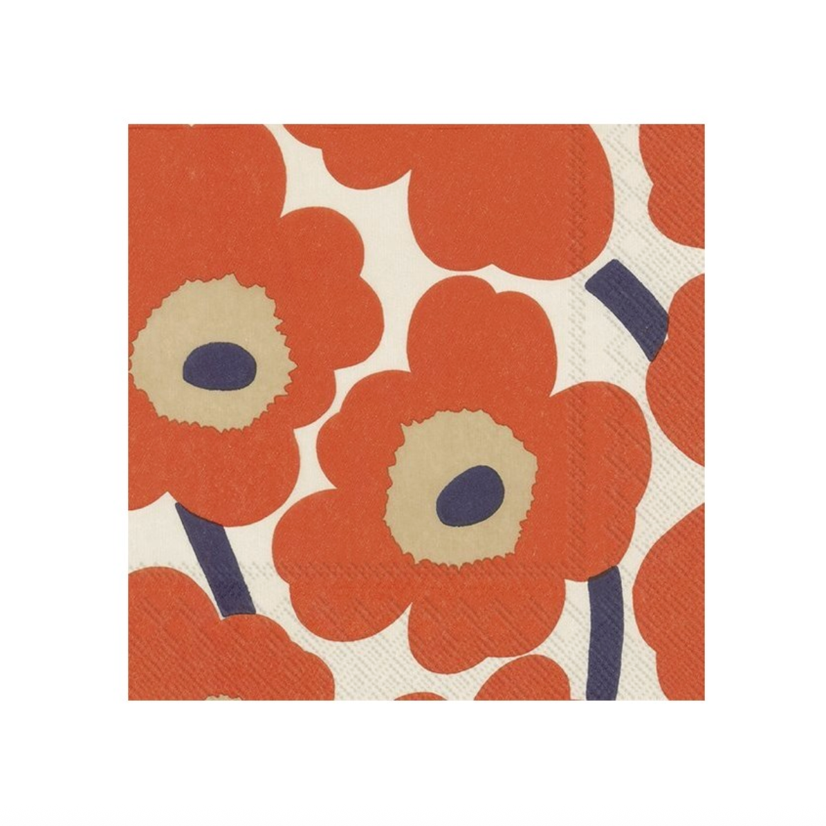 Marimekko Cocktail Napkin UNIKKO cream red