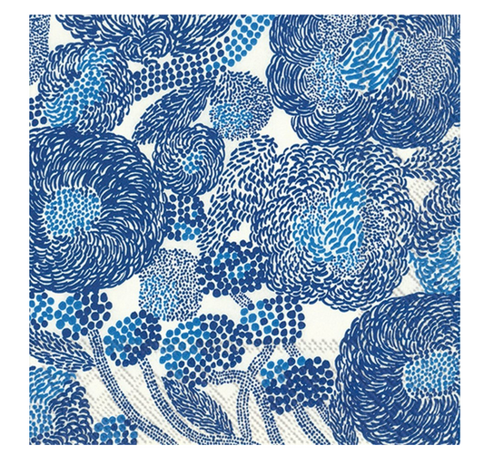 Marimekko Cocktail Napkin MYNSTERI cream blue