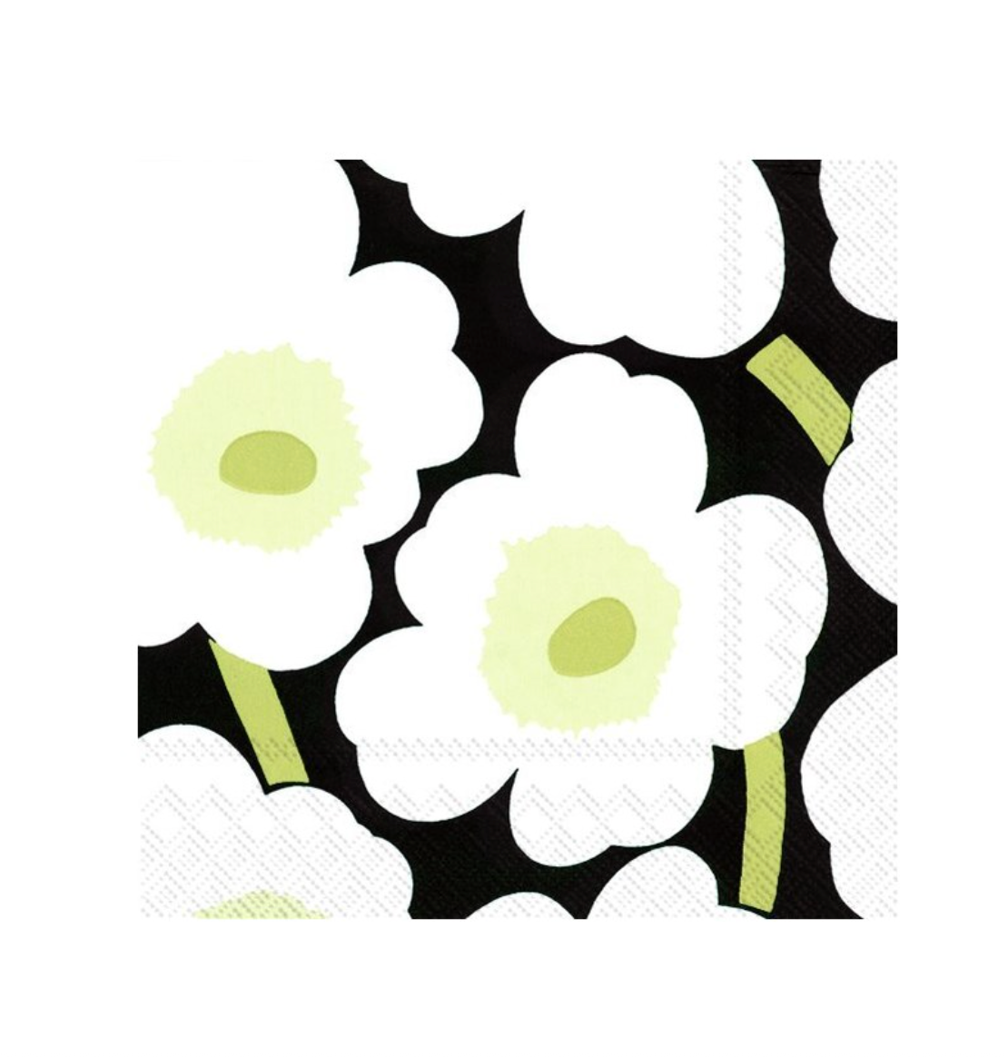 Marimekko Cocktail Napkin UNIKKO black