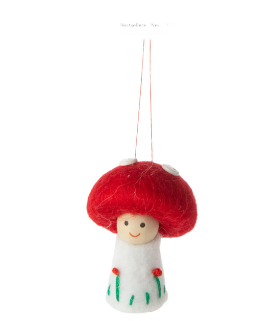 Felt Little Child Mushroom Ornament