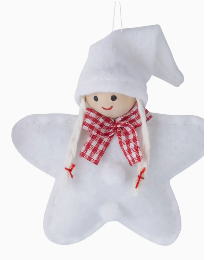 Scandinavian Felt Star Children Ornaments