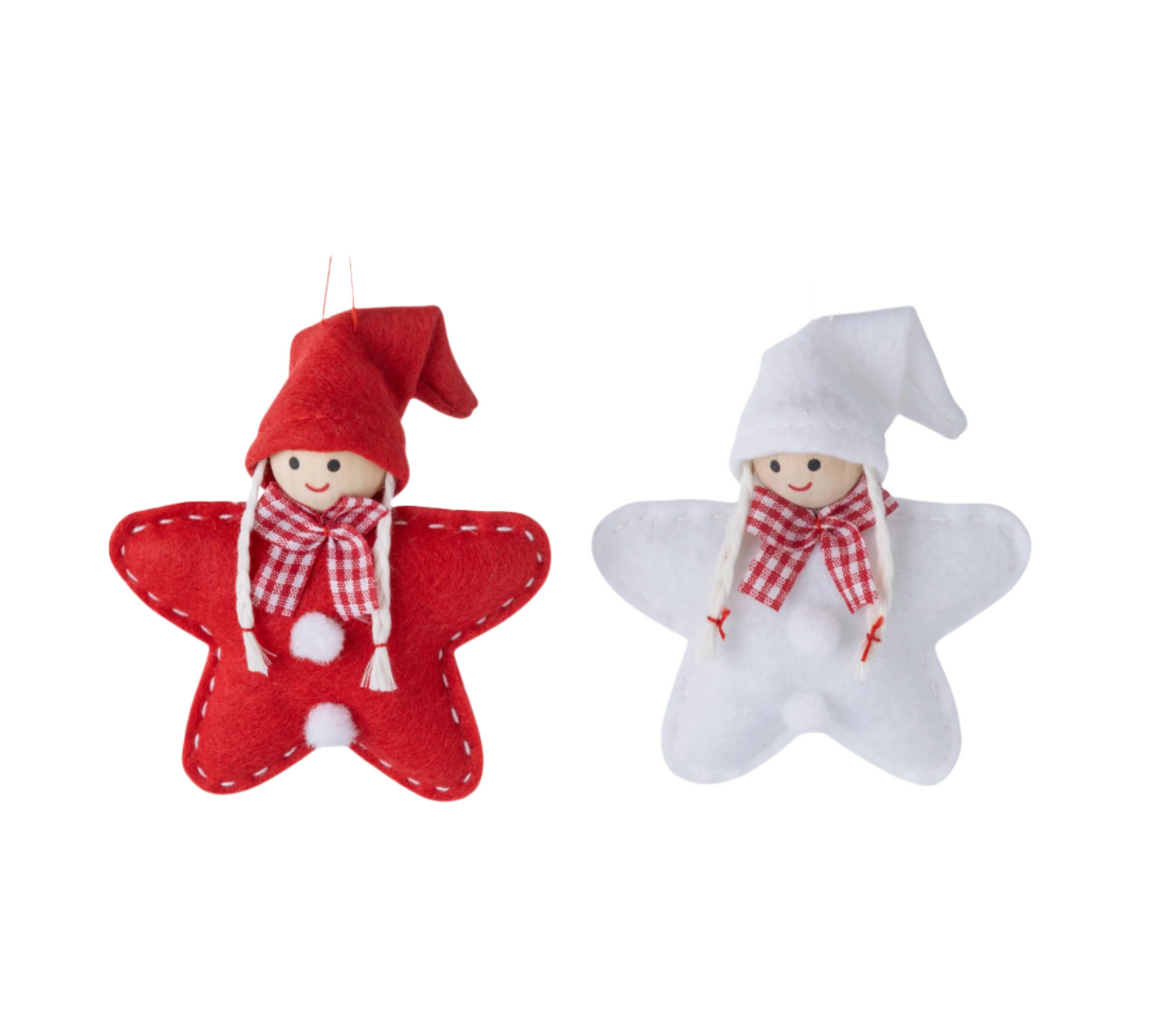 Scandinavian Felt Star Children Ornaments