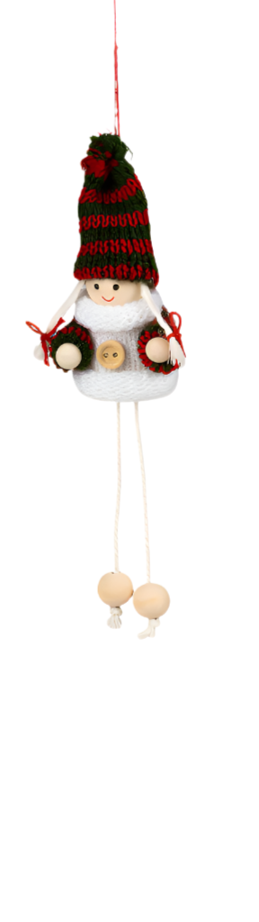 Little Brother and Little Sister in Knitted Hats Ornaments