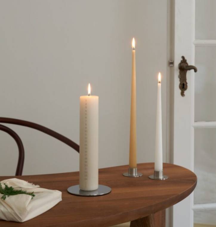 Ester & Erik Candle Holder: Shiny Silver