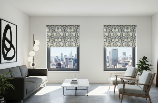 William Morris Pimpernel, Indigo - Roman Blind